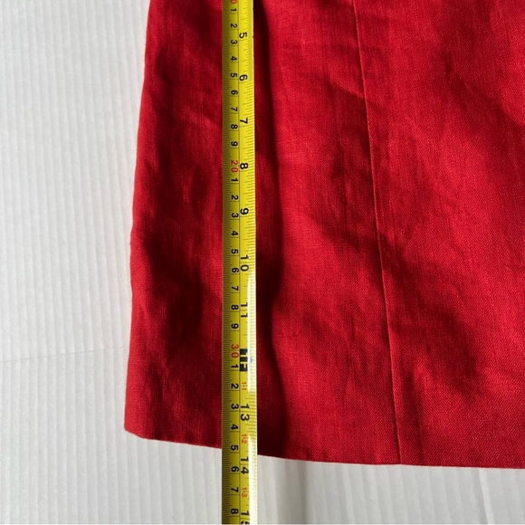 Reformation 4 Grace 100% Linen Two Piece Top Skirt Sundried Tomato Red EXCELLENT - Picture 12 of 16